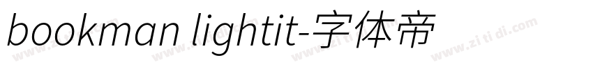 bookman lightit字体转换